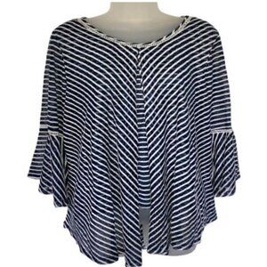 NAUTICAL Navy Striped Loose Blouse Layer